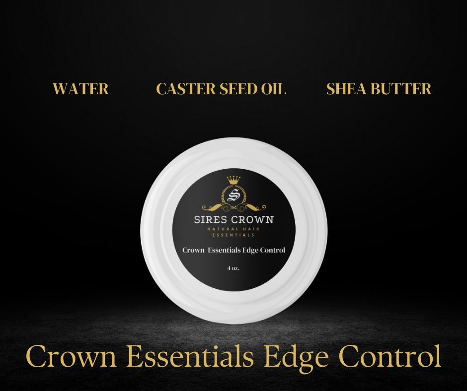 Crown Essentials Edge Control - 4 oz - Long Lasting Non Greasy Extra Firm Hold Edge Control