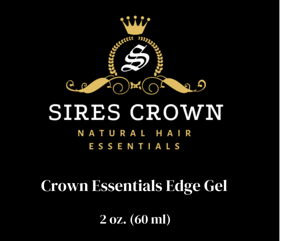 Crown Essentials Edge Gel - 2 oz - Non Flaking Medium Hold Gel with Rosemary and Horsetail Grass