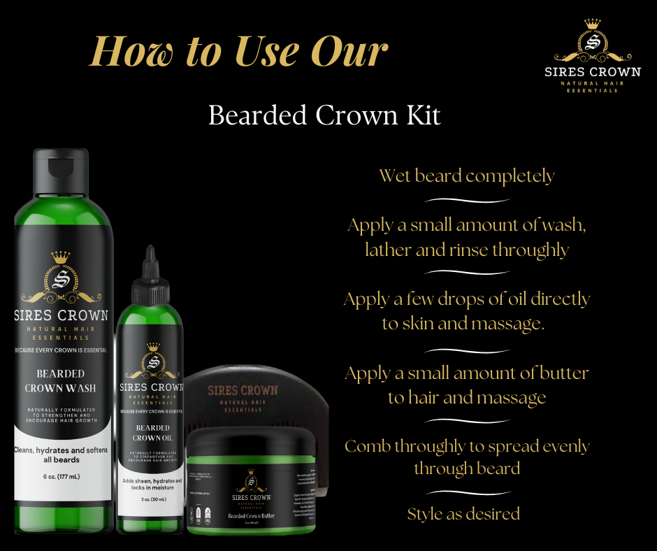 Bearded Crown Complete Grooming Kit - All In One Beard Care Solution