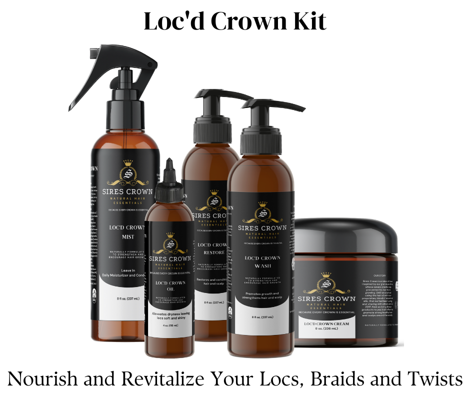 Loc'd Crown Kit - All in One Cleansing, Nourishing and Revitalizing Kit for Locs, Braids and Twist